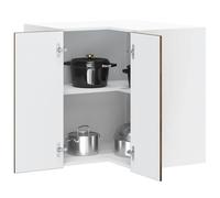 Kaloriko Armoire d'angle Murale de Cuisine Porto chêne fumé Bois d'ingénierie 57x57x60 cm Meuble Rangement Pratique Porte pour Vaisselle épice et Micro-Ondes optimisant Espace et Organisation Cuisine