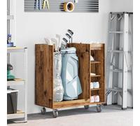 Kaloriko Armoire de Golf avec Roue en Bois Ancien 90 x 45 x 98 cm multifonctionnelle pour Rangement intérieur, Solide, Pratique et esthétique