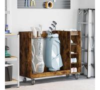 Kaloriko Armoire de Golf en Bois avec Roues Chêne Fumé 120x45x98 cm Rangement Pratique pour Accessoires de Golf, Stockage intérieur, Support Robuste, Design Moderne, Facile à déplacer