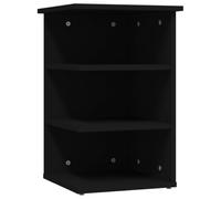 Kaloriko Armoire latérale Noire en aggloméré 35x35x55 cm avec 3 étagères, Meuble de Rangement pour Salon, Bureau, entrée ou Chambre, Surface Stable pour Livres et Objets décoratifs