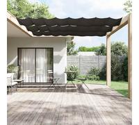 Kaloriko Auvent Vertical Anthracite en Tissu Oxford résistant 180x1000 cm avec Fixation complète pour Balcon Jardin terrasse Protection Solaire UV Pluie
