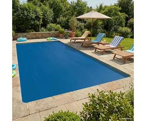 Kaloriko Bâche Couverture Solaire pour Piscine, Tapis Sol Thermique en PE Bleu 549 x 274 cm, 184 g m², Chambres à air, réduit l évaporation, pour extérieur Jardin Bassin
