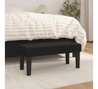 Kaloriko Banc noir en tissu avec rembourrage en mousse - 70 x 30 x 30 cm - Banc rembourré multifonction pour couloir, couloir, salon et salle à manger - Assise confortable et rangement peu encombrant