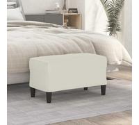 Kaloriko Banc rembourré en velours crème 70 x 35 x 41 cm avec espace de rangement et dossier, banc rembourré multifonctionnel pour couloir, couloir, salle à manger, chambre à coucher, salon
