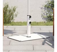 Kaloriko Base de Parasol rectangulaire en Acier Blanc, Pied Socle de 25 kg avec 3 adaptateurs 32 38 48 mm, Support Lourd pour Jardin terrasse Balcon Plage Exterieur Patio Vent Stable