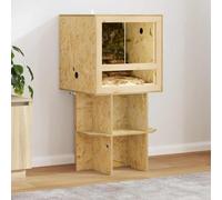 Kaloriko Base de Terrarium Marron OSB 50 x 50 x 50 cm, Finition Mate, Usage intérieur, pour Vivarium, paludarium, enclos Reptile, Habitat Durable avec Rangement