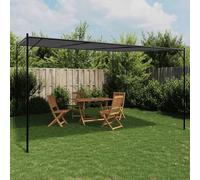 Kaloriko Belvédère Anthracite 4x4 m, tonnelle en Tissu Polyester 180 g/m² avec revêtement PA, Structure Acier thermolaqué, abri de Jardin terrasse Patio Balcon, Protection Pluie et Ombre