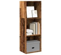 Kaloriko Bibliothèque aspect bois vieilli, 40 x 30 x 114 cm, avec beaucoup d'espace de rangement, étagère ouverte pour salon, chambre à coucher, bureau, étagère stable comme séparateur de pièce et