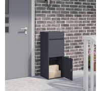 Kaloriko Boîte de dépôt de Colis Anthracite en Acier 41 x 38 x 103 cm, boîte Lettre courrier extérieure verrouillable avec Serrure et esign Moderne pour Jardin Maison Portail façade