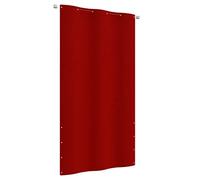 Kaloriko Brise-vue pour balcon rouge en tissu Oxford 120 x 240 cm, imperméable et résistant aux UV, avec corde et outils pour un montage facile, idéal pour le jardin