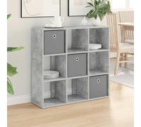 Kaloriko Buffet avec tiroir, Meuble de Rangement Gris béton 88,5 x 29 x 84,5 cm, Buffet bahut Pratique pour Salon, Salle à Manger, entrée ou Bureau avec étagères et tiroirs