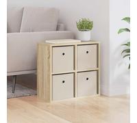 Kaloriko Buffet avec tiroirs Chêne Sonoma 49,5 x 22 x 47 cm Meuble Rangement Moderne pour Salon Chambre Bureau avec étagères Robustes et Espace de Stockage Polyvalent