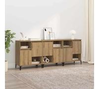 Kaloriko Buffet bahut Enfilade 3 pcs en Bois d'ingénierie chêne Artisanal 60 x 35 x 70 cm avec 6 Portes et étagères pour Salon Salle à Manger Cuisine Rangement