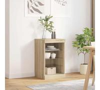 Kaloriko Buffet bahut Enfilade chêne Sonoma avec lumières LED réglables, Meuble de Rangement 41x37x67 cm, Console Armoire Moderne pour Salon, Cuisine, Chambre, Bureau