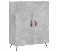 Kaloriko Buffet Gris béton en Bois d'ingénierie 69,5x34x90 cm avec Pieds métal, Meuble de Rangement Salon Salle à Manger Cuisine, Armoire Buffet bahut Console Design Stable
