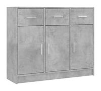 Kaloriko Buffet Gris béton en Bois d'ingénierie 91x28x75 cm Meuble Rangement avec Portes et étagère, Buffet bahut Console pour Salon Salle à Manger entrée, Rangement Pratique et Stable
