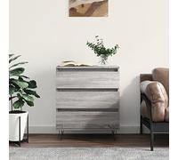 Kaloriko Buffet gris Sonoma 60 x 35 x 70 cm, commode en bois avec pieds en fer, espace de rangement pour salon, cuisine et couloir, armoire de rangement polyvalente