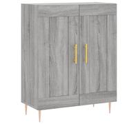Kaloriko Buffet Sonoma Gris en Bois d'ingénierie 69,5x34x90 cm avec Rangement, tiroirs, Portes, étagères pour Salon Salle à Manger Cuisine, Meuble bahut Console Armoire Multifonction