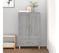 Kaloriko Buffet Sonoma Gris en Bois d'ingénierie 70x31x115 cm avec tiroir et étagères, Meuble de Rangement Pratique pour Salon, Salle à Manger, Bureau ou entrée au Style scandinave Minimaliste