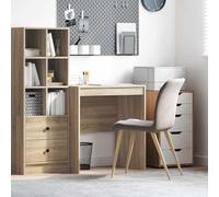 Kaloriko Bureau chêne Sonoma Compact 70 x 50 x 76 cm, Table secrétaire avec tiroir et Plateau pour Ordinateur, idéal télétravail, Chambre ou Salon, Bureau Gamer Ergonomique et Rangement Pratique