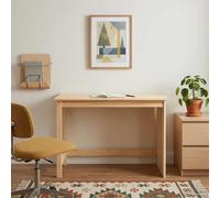 Kaloriko Bureau Marron en Bois de pin Massif 112 x 50 x 75 cm, Table de Travail pour télétravail et étude, Design Minimaliste avec Surface Mate, idéal Bureau Ordinateur et Chambre