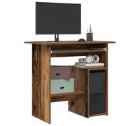 Kaloriko Bureau Vieux Bois en Bois d'ingénierie 80x45x74 cm avec Rangement tiroir et étagère, Table secrétaire Informatique pour télétravail étudiant Adulte