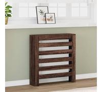 Kaloriko Cache-radiateur aspect chêne 78 x 20 x 82 cm avec étagère pour salon, couvercle de radiateur pratique avec design à lattes pour montage mural et espace de rangement supplémentaire