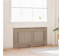 Kaloriko Cache radiateur en Bois d'ingénierie Marron, 2 pièces 152 x 19 x 81,5 cm, Lattes Verticales, Tablette de Rangement, pour Salon et Chambre, intérieur, Diffusion de Chaleur Efficace
