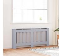 Kaloriko Cache radiateur Gris en Bois d’ingénierie 172 x 19 x 81,5 cm, Lot de 2, Lattes Verticales, Tablette de Rangement, pour Chauffage intérieur, Ambiance ordonnée et Diffusion de Chaleur