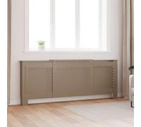 Kaloriko Cache radiateur MDF réglable 205 cm, Design à Lattes croisées, étagère, pour radiateur Chauffage, Cache Tablette Mural, Isolation Chaleur, décor Salon, Montage requis