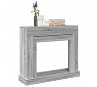 Kaloriko Cadre de cheminée gris Sonoma - 100 x 30 x 87,5 cm - Accessoire de cheminée pour cheminée électrique - Salon avec surface de rangement et design résistant à la chaleur