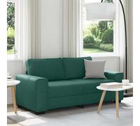 Kaloriko Canapé 2 Places Vert foncé en Tissu Polyester 180 x 77 x 82 cm avec Structure Bois et métal, Assise capitonnée rembourrée, adapté Salon séjour Bureau Chambre, Design scandinave Confortable