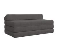 Kaloriko Canapé-lit Pliable Gris foncé en Tissu Polyester 120 x 60 x 49 cm Convertible en Matelas 200 x 120 x 10 cm canapé 2 Places modulable déhoussable pour Salon séjour Chambre Bureau