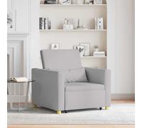Kaloriko Canapé-lit simple extensible avec roues, tissu gris nuage, 90 x 165 x 87 cm, convertible 3 en 1 avec coussin lombaire pour salon, chambre d'amis, ergonomique, avec accoudoirs et dossier
