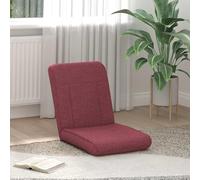 Kaloriko Chaise de sol réglable en tissu bordeaux avec dossier multi-positions, rembourré, ergonomique, pliable, pour salon, chambre à coucher, méditation, jeu et lecture