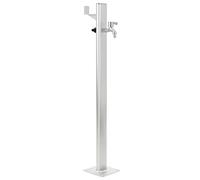 Kaloriko Colonne à Eau de Jardin en Aluminium 95 cm, Robinet en Laiton chromé, Support pour Tuyau, raccord 1 2 avec Adaptateur Gardena, arrosage extérieur pour pelouse, Potager, Fleurs et Balcon