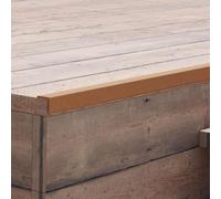 Kaloriko Cornière de terrasse 5 pcs WPC 170 cm marron clair pour finition élégante et résistance aux intempéries, idéale comme nez de marche ou bordure de terrasse en bois