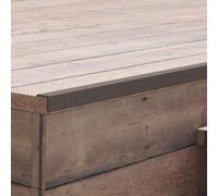 Kaloriko Cornière de terrasse en bois composite WPC marron foncé 170 cm lot de 5 pièces pour finition résistante aux intempéries et usage extérieur ou intérieur