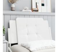 Kaloriko Coussin de tête de lit Zadar Blanc 90 cm Similicuir rembourré Mousse pour Cadre de lit 90 cm Design Classique Mural Confortable et Durable Facile à Nettoyer