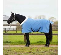 Kaloriko Couverture Équine Aqua Complet 115 cm en Fleece Polaire Résistante au Vent Chaleur et Confort pour Écurie Paddock Transport et Concours