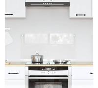 Kaloriko Crédence de Cuisine Transparente en Verre trempé 80 x 40 cm, Protection Murale Durable, thermorésistante, Facile a Nettoyer, pour Cuisine Maison, Restaurant, Preparation culinaire