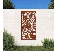 Kaloriko Décoration Murale Jardin en Acier corten 105 x 55 cm, Design Roue dentée Creux, Affiche Poster Toile Tableau pour Salon Chambre Bureau Cuisine, Mur intérieur extérieur Vintage Moderne