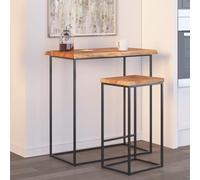Kaloriko Dessus de table en bois massif acacia 80x40x2,5 cm rectangulaire avec bord vivant, surface de travail, bureau, cuisine, salon, jardin, remplacement planche plateau