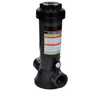 Kaloriko Doseur automatique de chlore pour piscine avec filetage intérieur de 38,1 mm, capacité de 95 m³, noir, pour l'entretien de l'eau avec molette de distribution réglable pour une distribution