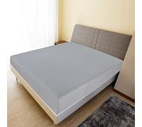 Kaloriko Draps Housses Jersey Gris 90 x 200 cm en Coton 2 pcs, literie Douce et Respirante pour lit Adulte Enfant bébé, Confort Nuit et Tenue Durable