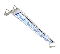 Kaloriko Éclairage d'aquarium LED en alliage d'aluminium 120-130 cm avec 189 LED, étanche IP67, intensité variable, lumière du jour et lumière de lune, pour eau douce, eau de mer, récif, croissance