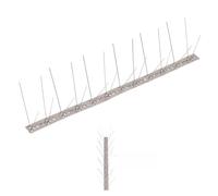 Kaloriko Ensemble de 20 Pointes Anti Oiseaux en Acier Inoxydable, 4 rangées, Longueur Totale 10 m, pour Jardin Potager pelouse extérieur Grenier Garage Voiture, Protection Contre Pigeon et Rongeur