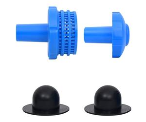 Kaloriko Ensemble de crépines de Piscine Hors Sol 30 mm, kit Entretien pour entrée et Retour d’Eau, Accessoire Compatible Pompe à Filtre, Bleu et Noir, PP et Caoutchouc