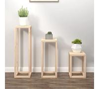 Kaloriko Ensemble de Supports pour Plantes en Bois de pin Massif 3 pcs, Support tuteur pour Fleurs et Plantes grimpantes, Grille décorative pour Salon, Patio, Jardin et Balcon