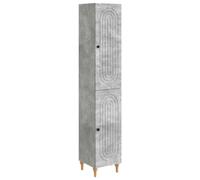 Kaloriko Ensemble Meuble 2 pcs Gris béton en Bois d'ingénierie modulable pour Salon séjour Bureau Cuisine, Rangement Complet avec Buffet et Armoire Murale, Design Moderne et Polyvalent